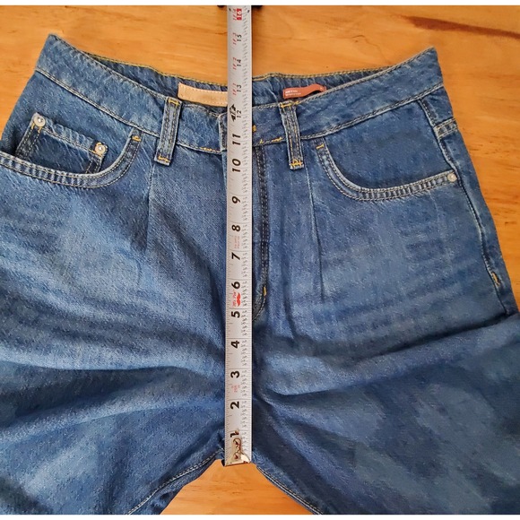 Pilcro The Breaker Barrel Leg Baggy Tapered High Rise Women's Jeans 28 Camo - Picture 11 of 12